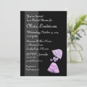 Elegant LILA Vrijgezellenfeest Umbrella koninklijk Kaart (Staand voorkant)