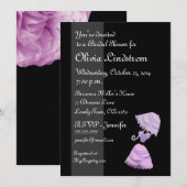 Elegant LILA Vrijgezellenfeest Umbrella koninklijk Kaart (Voorkant / Achterkant)