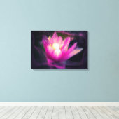 Elegant Lila water Lily Lotus-ventilator op Paars Canvas Afdruk (Insitu (Houten vloer))
