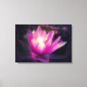 Elegant Lila water Lily Lotus-ventilator op Paars Canvas Afdruk (Voorkant)