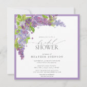 Elegant Lila Waterverf Floral Vrijgezellenfeest In Kaart (Voorkant)