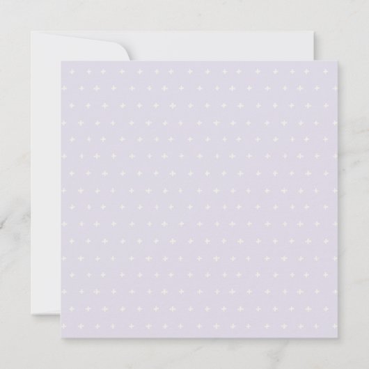 Elegant Lila Wedding Gown Vrijgezellenfeest Invite Bedankkaart (Achterkant)