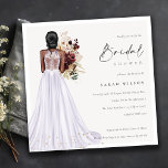 Elegant Lila Wedding Gown Vrijgezellenfeest Invite Bedankkaart<br><div class="desc">Als u nog meer aanpassingen nodig hebt,  kunt u mij op yellowfebstudio@gmail.com vrij klikken.</div>