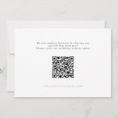 Elegant Lila wilde bloemen Bindende QR-code Save The Date (Achterkant)