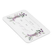 Elegant Lila wilde bloemen die de datum bewaren Magneet (Rechterzijde)