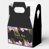 Elegant Lilac and Gold Flowers Sweet Sixteen Bedankdoosjes (Geopend)