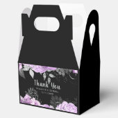 Elegant Lilac and Silver Flowers Birthday Party  Bedankdoosjes (Geopend)