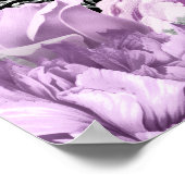 Elegant Lilac and Silver Flowers Birthday Party Poster (Hoek)