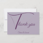 Elegant lilac bedankkaart (Voorkant)