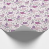 Elegant Lilac Bloom & Lavender Floral   Cadeaupapier (Hoek)