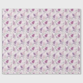 Elegant Lilac Bloom & Lavender Floral   Cadeaupapier (Vlak)