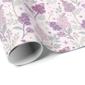 Elegant Lilac Bloom & Lavender Floral   Cadeaupapier (Rol Hoek)