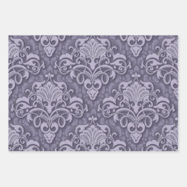 Elegant lilac, green, pink set of 3  inpakpapier vel