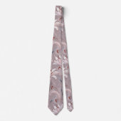 Elegant Lilac Lily Floral Wedding Tie Stropdas (Voorkant)