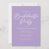 Elegant Lilac Purple Bachelorette Party Kaart (Voorkant)
