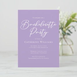 Elegant Lilac Purple Bachelorette Party Kaart