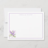 Elegant Lilac Purple Greenery Personalized Notitiekaartje (Voorkant)