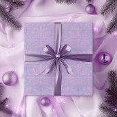Elegant Lilac Snowflake Christmas Pattern Cadeaupapier