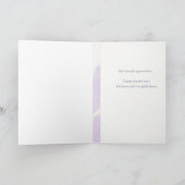 Elegant Lilac Watercolor Thank You Card Kaart (Binnen)