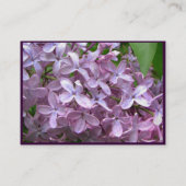 Elegant Lilacs Gardener Visitekaartje (Achterkant)