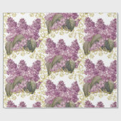Elegant Lilacs met Gold Filigree Floral Cadeaupapier (Vlak)