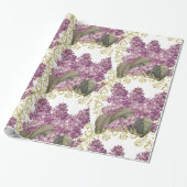Elegant Lilacs met Gold Filigree Floral Cadeaupapier (Uitgerold)