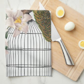 Elegant Lilies Peacock Theedoek (Quarter Fold)