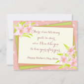 Elegant Lillies Floral Moederdag Feestdagenkaart (Voorkant)