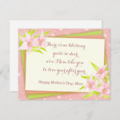 Elegant Lillies Floral Moederdag Feestdagenkaart (Voorkant / Achterkant)