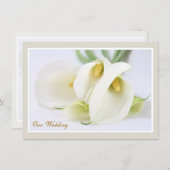 Elegant Lillies Wedding Invitations Kaart (Voorkant / Achterkant)