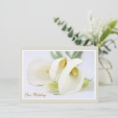 Elegant Lillies Wedding Invitations Kaart (Staand voorkant)