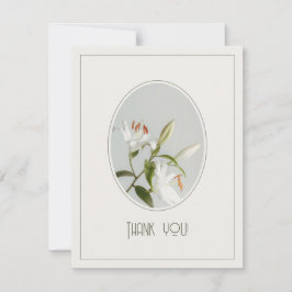 Elegant lilly vintage bedankkaart