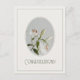 Elegant lilly vintage Congratulations Briefkaart