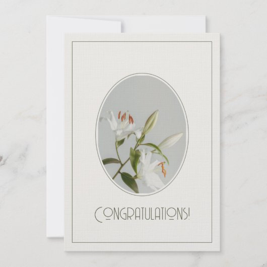 Elegant lilly vintage greeting card (Voorkant)