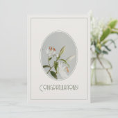 Elegant lilly vintage greeting card (Staand voorkant)