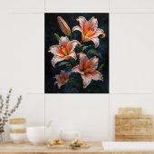 Elegant Lily Flower Art – Premium Prints & Unique  (Keuken)