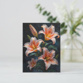 Elegant Lily Flower Art – Premium Prints & Unique  Briefkaart (Staand voorkant)