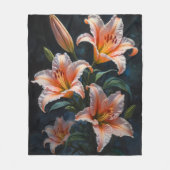 Elegant Lily Flower Art – Premium Prints & Unique  Fleece Deken (Voorkant)