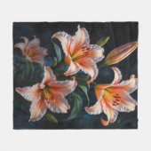 Elegant Lily Flower Art – Premium Prints & Unique  Fleece Deken (Voorkant (Horizontaal))