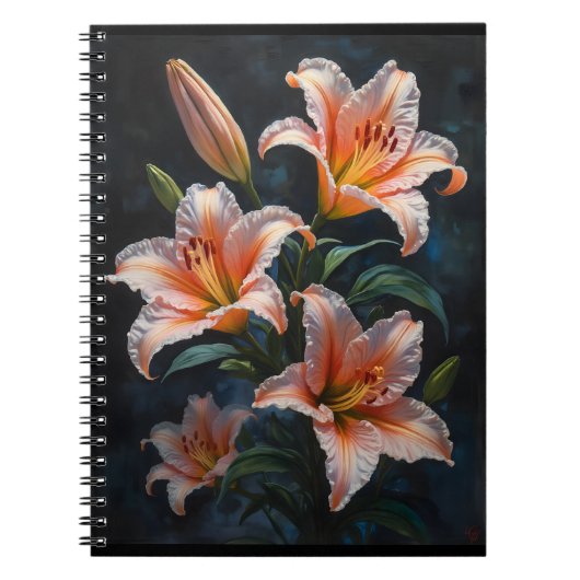 Elegant Lily Flower Art – Premium Prints & Unique  Notitieboek (Voorkant)