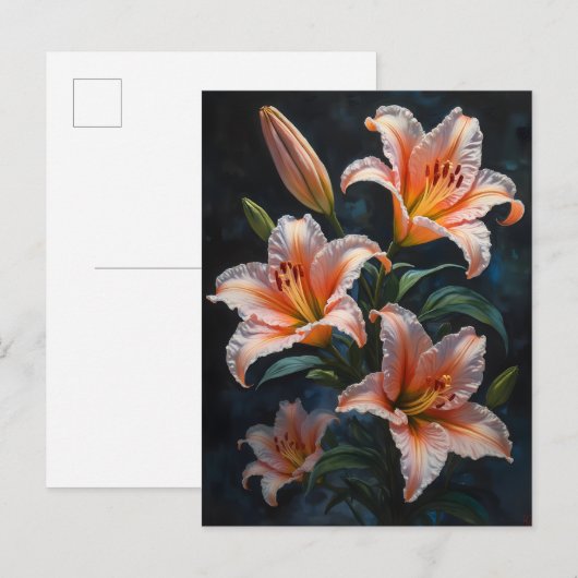 Elegant Lily Flower Art – Premium Prints & Unique Uitnodiging Briefkaart (Voorkant / Achterkant)