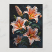 Elegant Lily Flower Art – Premium Prints & Unique Uitnodiging Briefkaart (Voorkant)