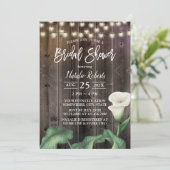 Elegant Lily Flower Rustic Barn Vrijgezellenfeest Kaart (Staand voorkant)