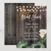 Elegant Lily Flower Rustic Barn Vrijgezellenfeest Kaart (Voorkant / Achterkant)