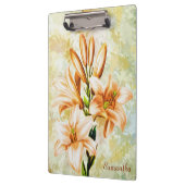 Elegant Lily Flowers voegen Jouw naam toe Klembord (Links)