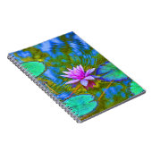Elegant Lily Pad Lotus Yoga Practioner's notebook Notitieboek (Rechterzijde)