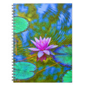 Elegant Lily Pad Lotus Yoga Practioner's notebook Notitieboek (Voorkant)