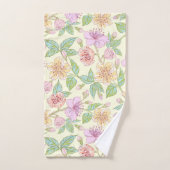 Elegant Lily  Pastel Floral Bath Towels Bad Handdoek (Handdoek)