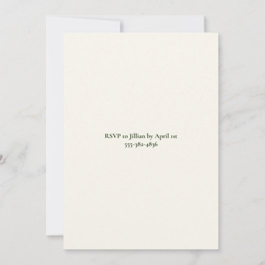 Elegant Lily ThMED Baptism Invitation Kaart (Achterkant)