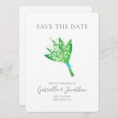 Elegant Lily van de Valley Bouquet Save the Date (Voorkant / Achterkant)
